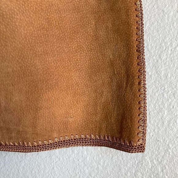 Vtg leather patchwork skirt - Picture 6 of 8